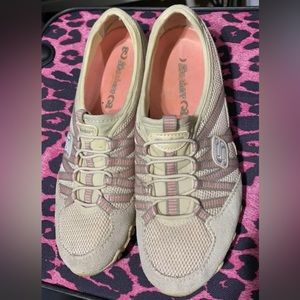 Skechers Beige and Pink Athletic Shoes